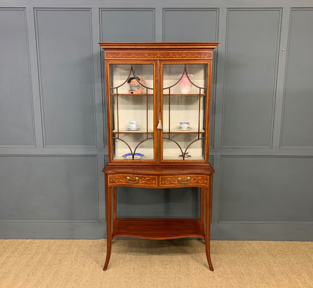 Edwards and Roberts Inlaid Mahogany Display Cabinet View V