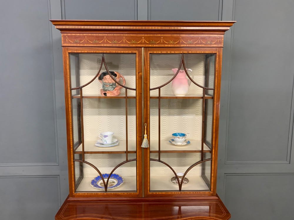 Edwards and Roberts Inlaid Mahogany Display Cabinet View XV
