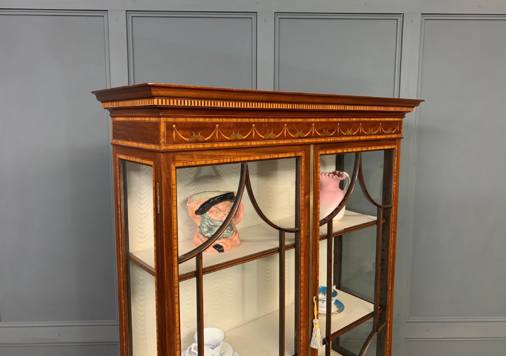 Edwards and Roberts Inlaid Mahogany Display Cabinet View XVII