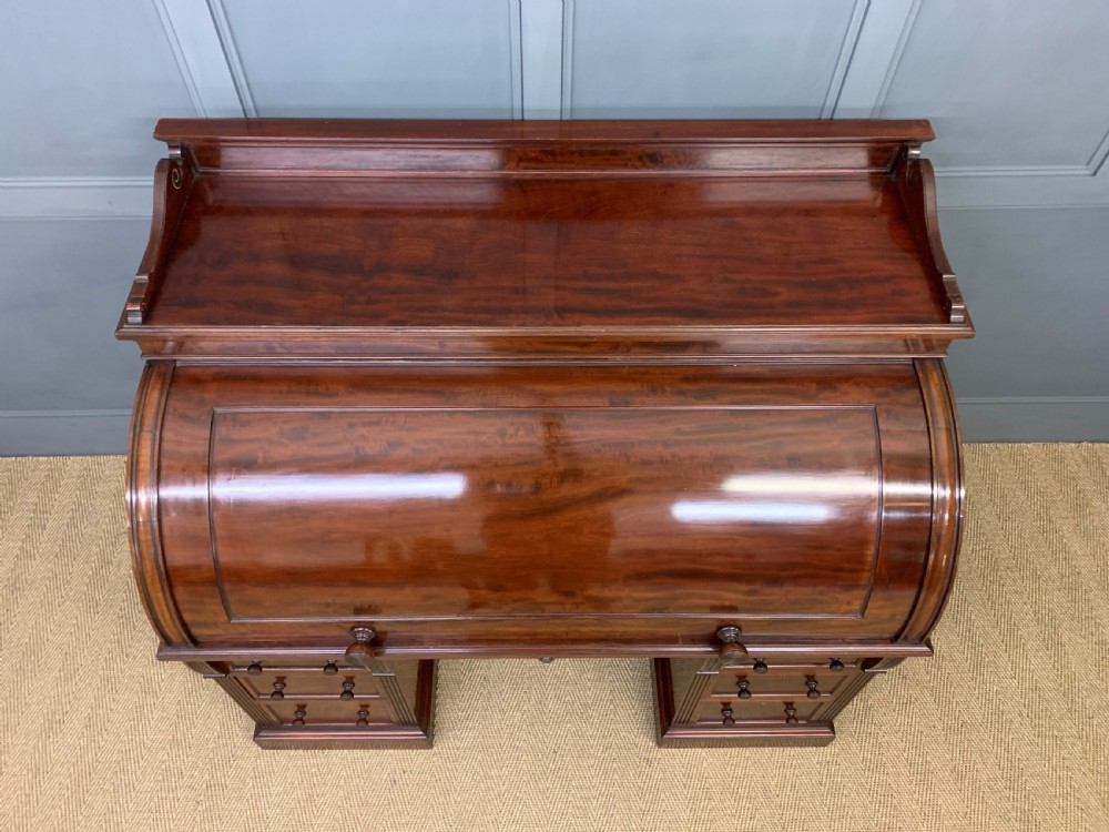 Edwards and Roberts Victorian Mahogany Cylinder Desk View II