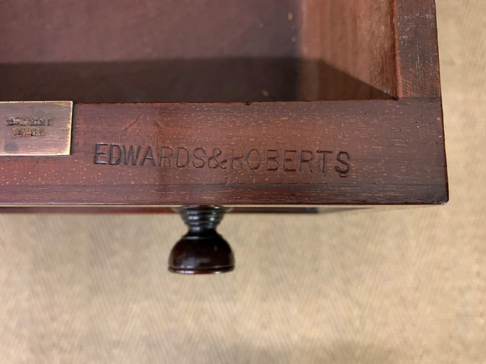 Edwards and Roberts Victorian Mahogany Cylinder Desk View IV