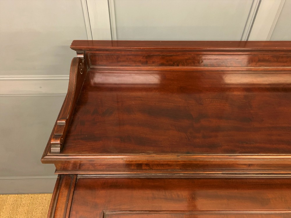 Edwards and Roberts Victorian Mahogany Cylinder Desk View IX