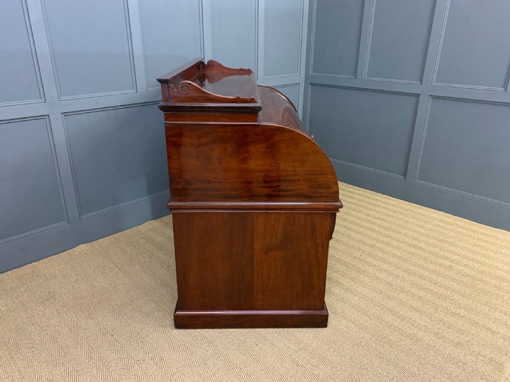 Edwards and Roberts Victorian Mahogany Cylinder Desk View XXIV