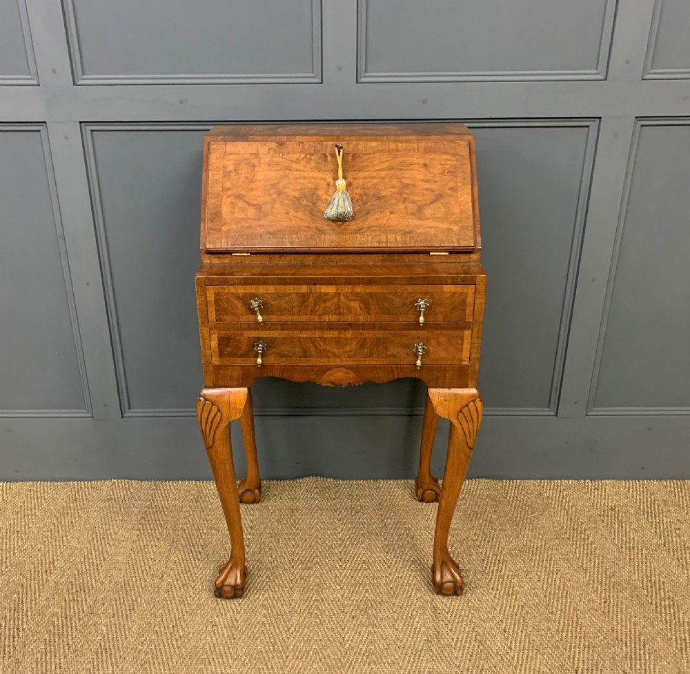 Queen Anne Style Burr Walnut Bureau View II
