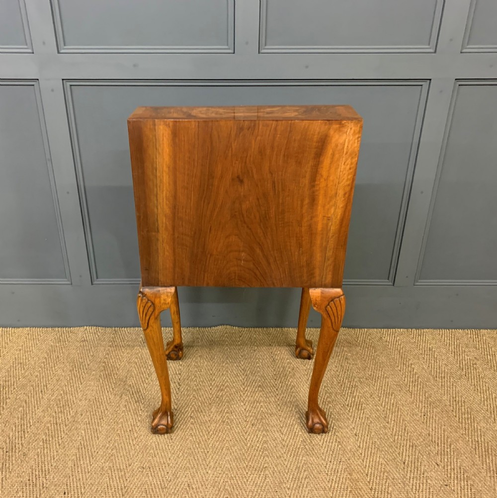 Queen Anne Style Burr Walnut Bureau View V