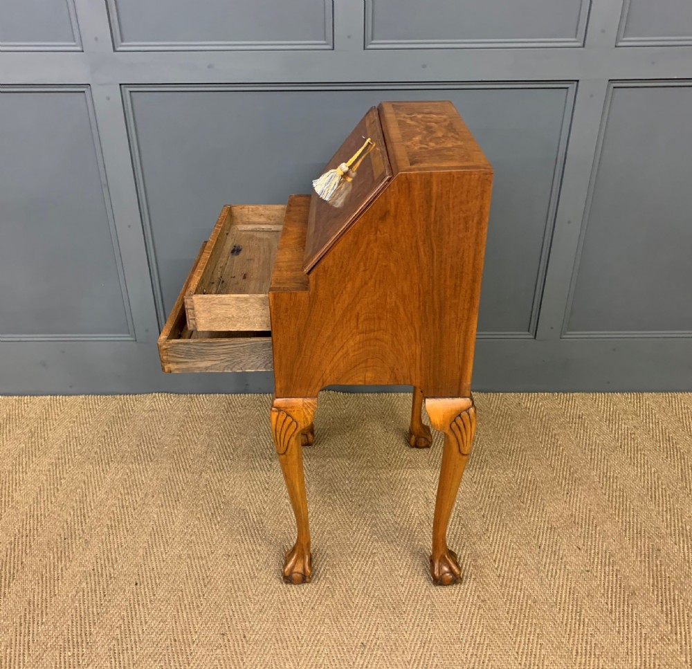 Queen Anne Style Burr Walnut Bureau View XVIII