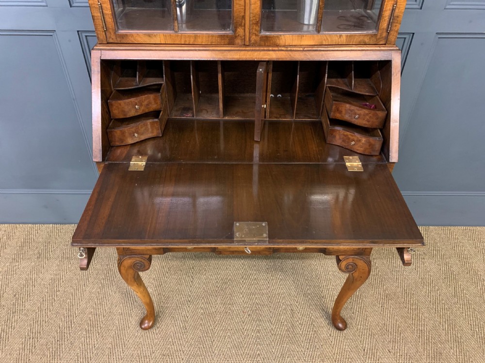 Burr Walnut Bureau Cabinet by Maple and Co. View II