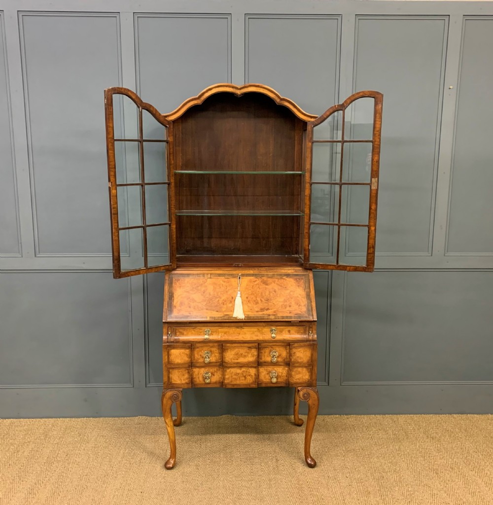 Burr Walnut Bureau Cabinet by Maple and Co. View XI