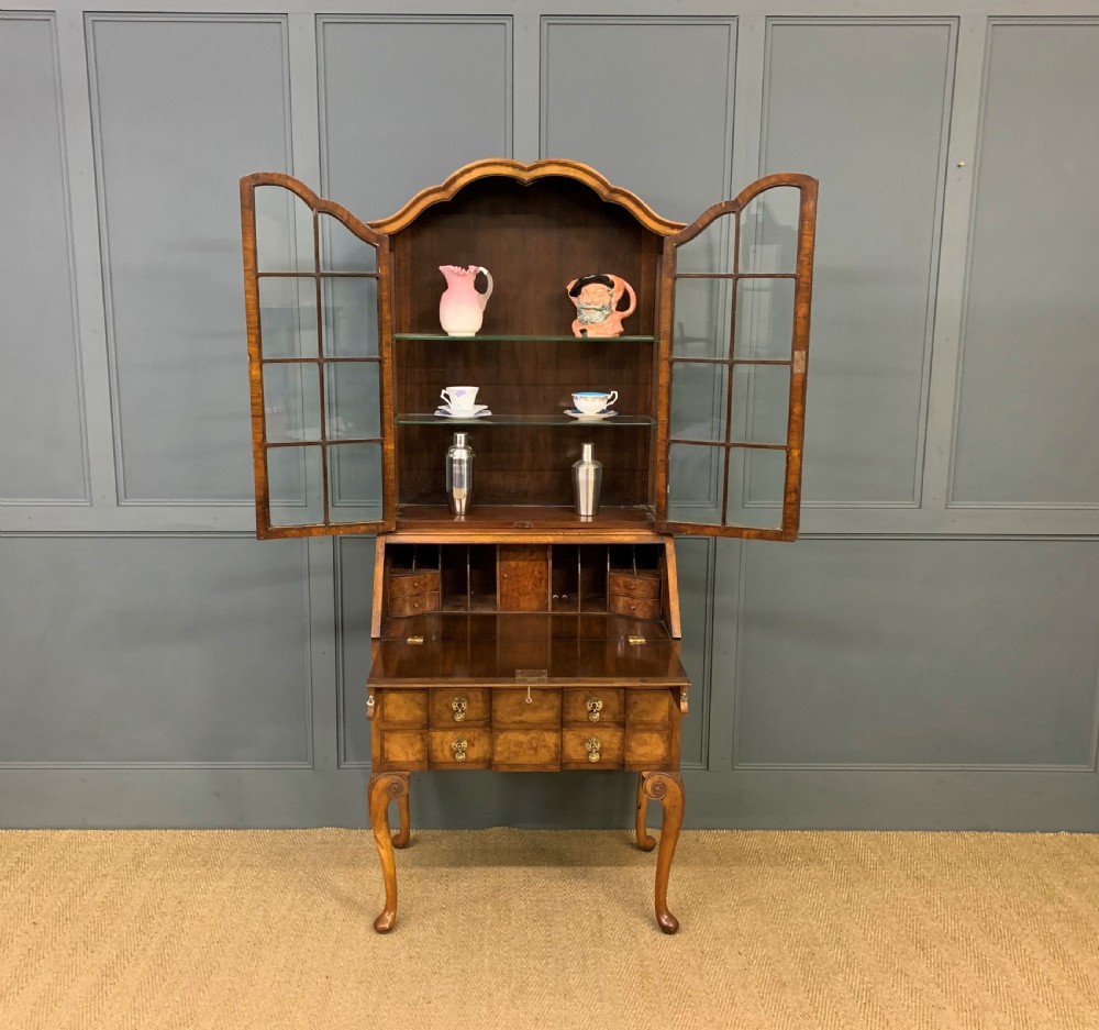 Burr Walnut Bureau Cabinet by Maple and Co. View XIII