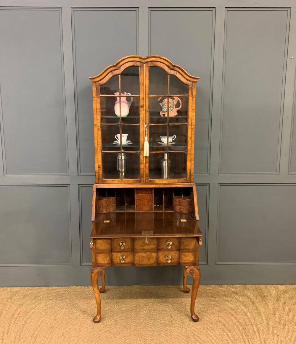 Burr Walnut Bureau Cabinet by Maple and Co. View XIV