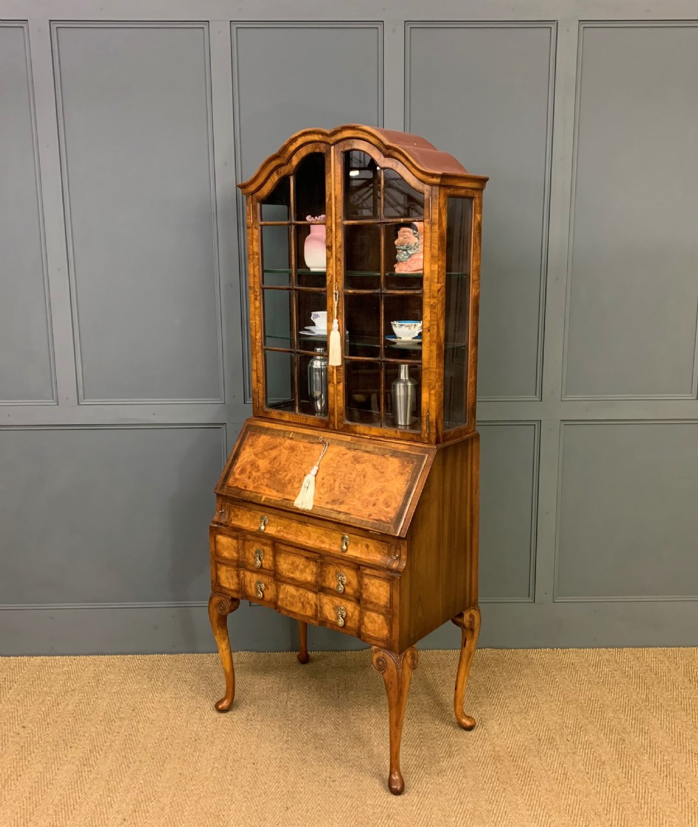 Burr Walnut Bureau Cabinet by Maple and Co. View XXI