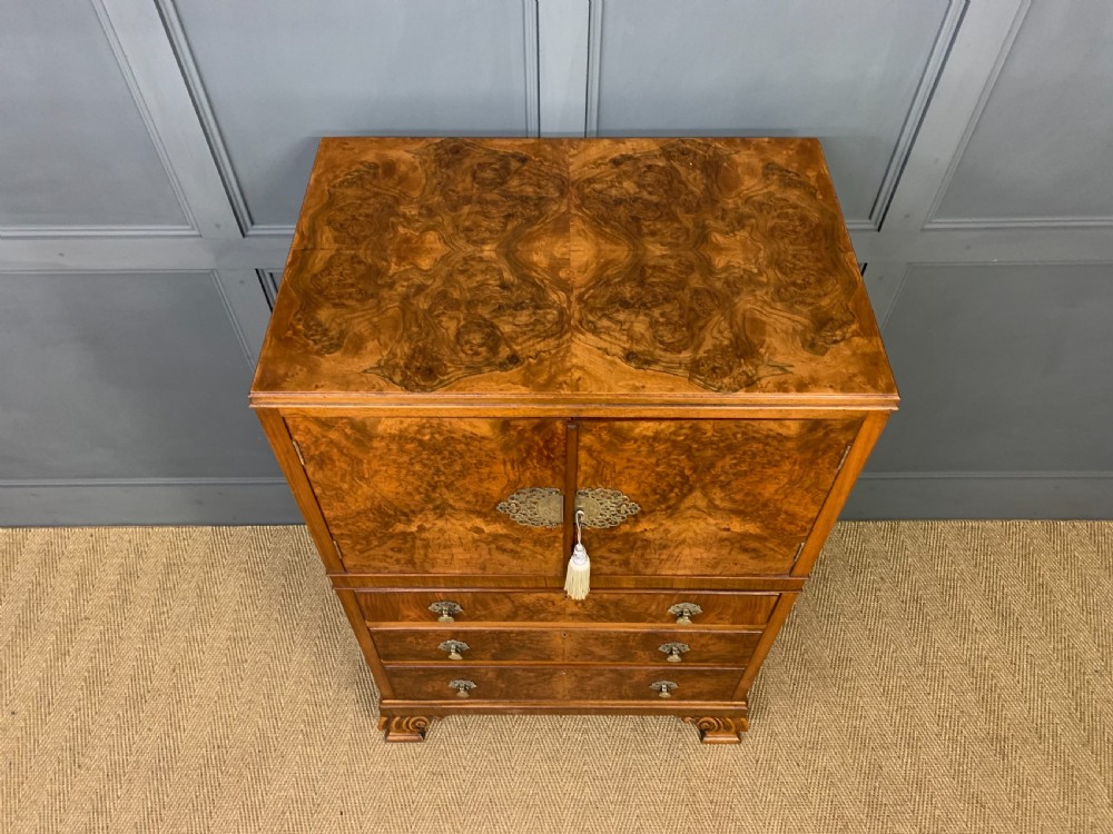 Burr Walnut Linen Press View II