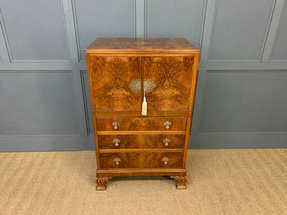 Burr Walnut Linen Press View III
