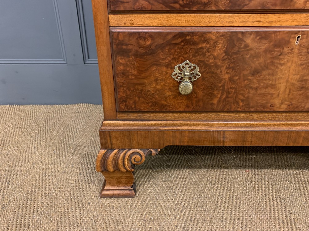 Burr Walnut Linen Press View VI