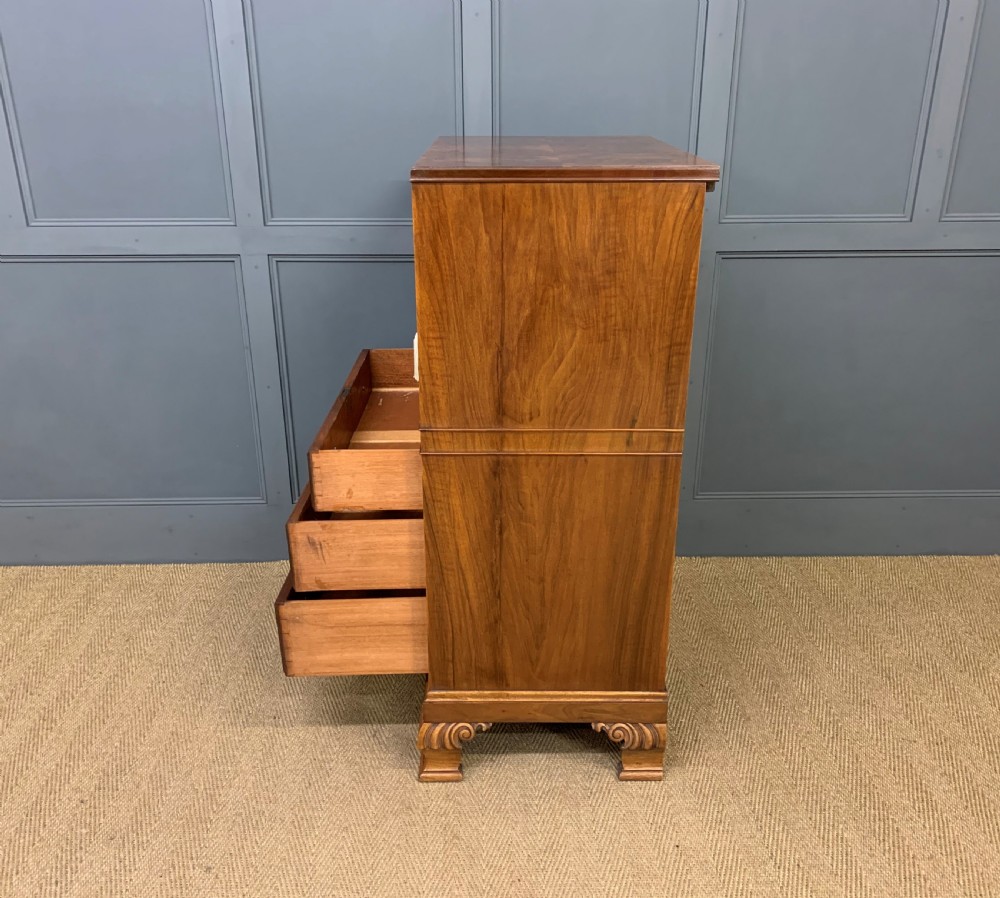 Burr Walnut Linen Press View XV