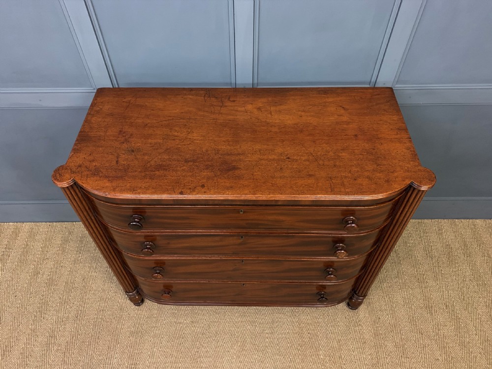 Ebony Inlaid Regency Mahogany Chest of Drawers View II
