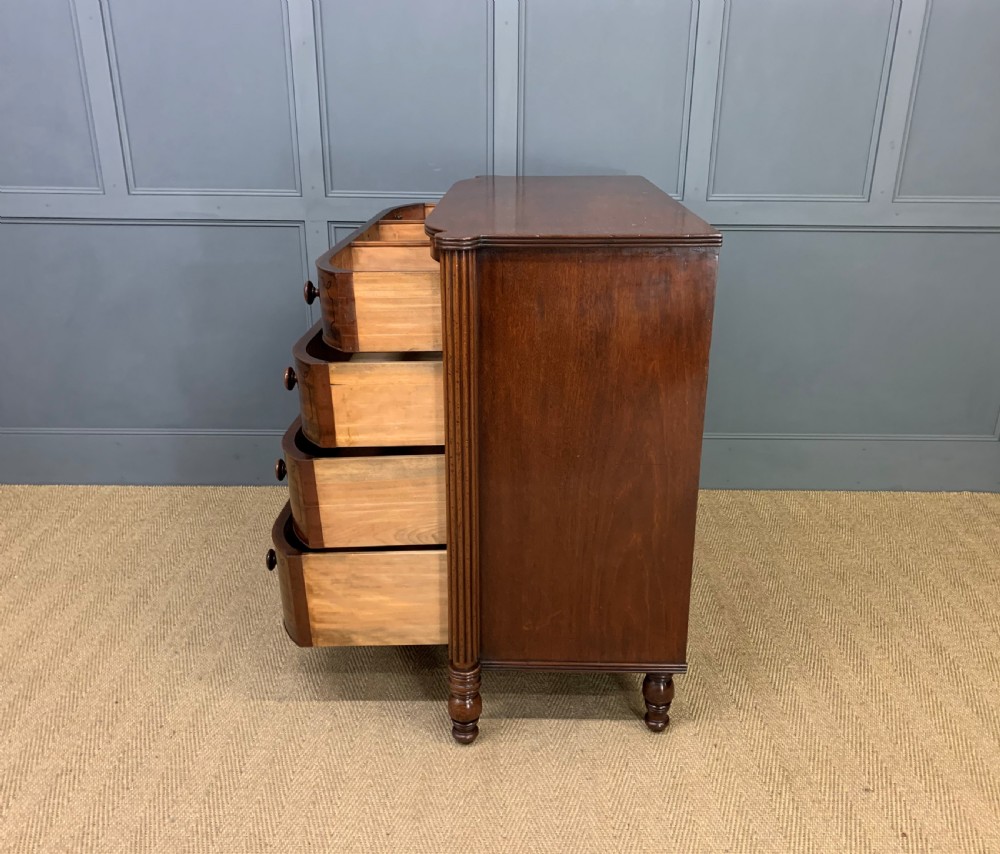 Ebony Inlaid Regency Mahogany Chest of Drawers View V