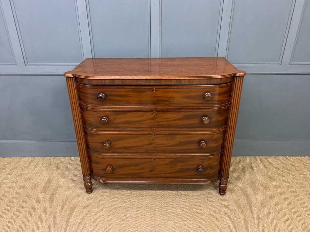 Ebony Inlaid Regency Mahogany Chest of Drawers View VI