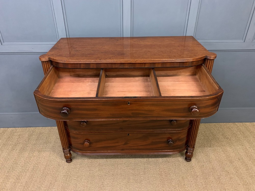 Ebony Inlaid Regency Mahogany Chest of Drawers View XII
