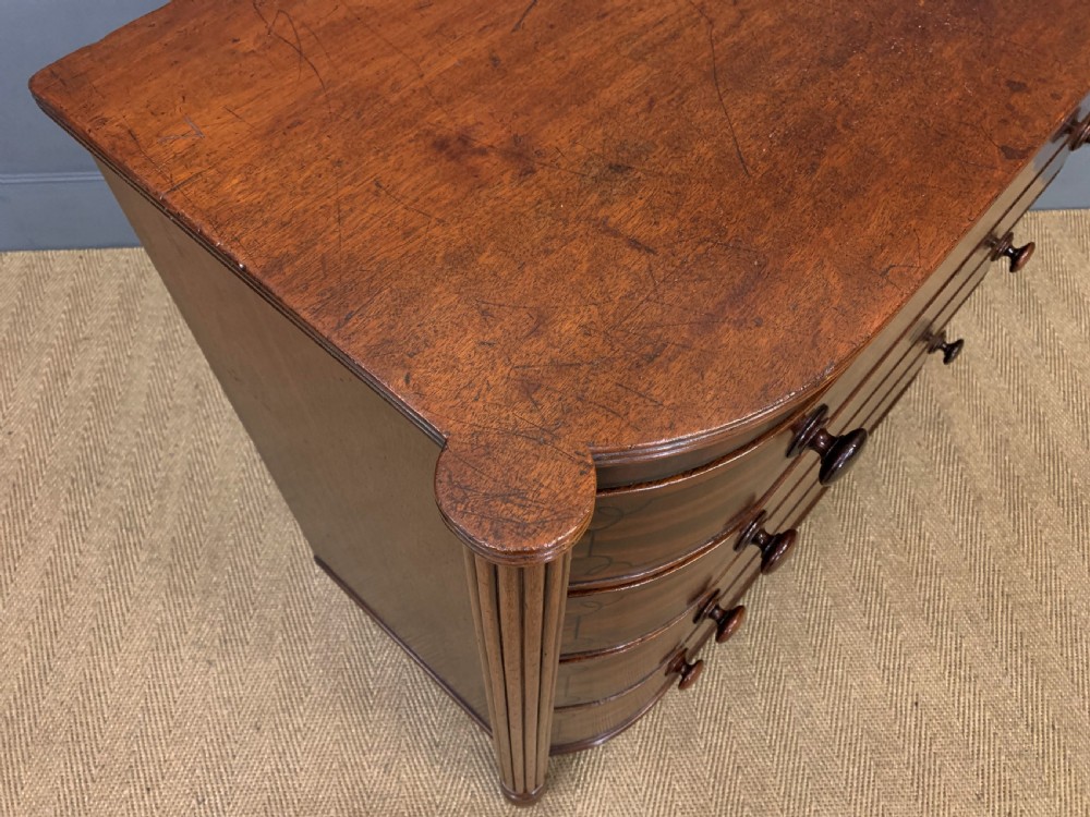 Ebony Inlaid Regency Mahogany Chest of Drawers View XVI