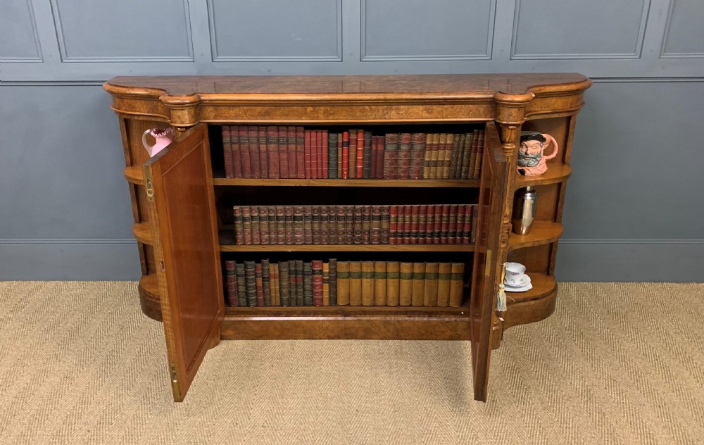 Victorian Burr Walnut Side Cabinet View III