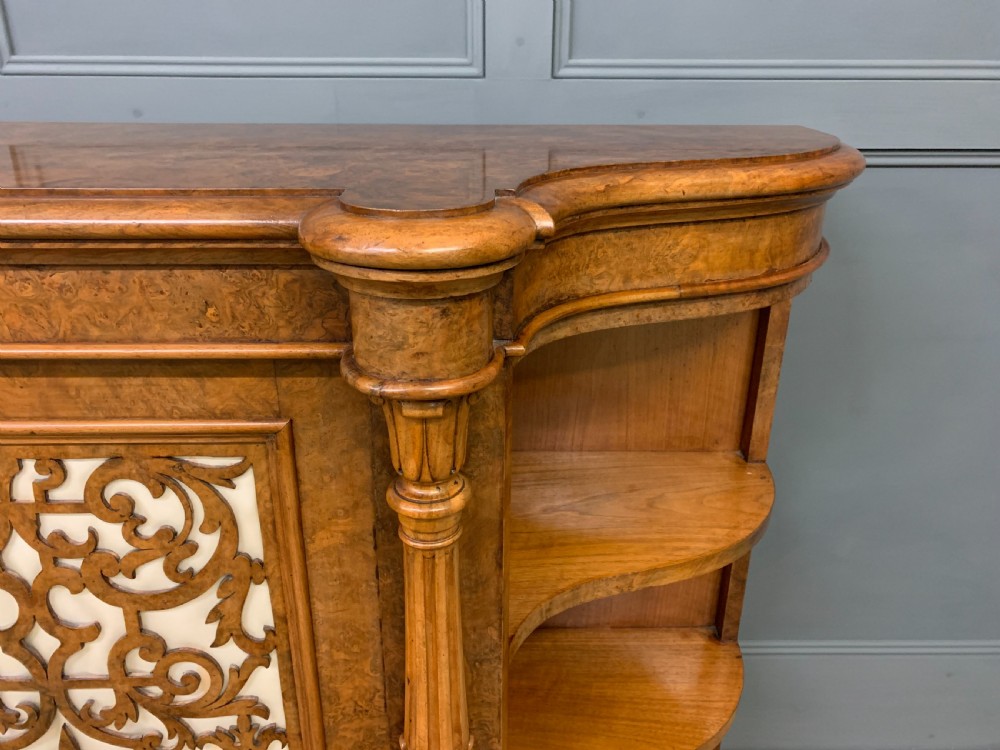 Victorian Burr Walnut Side Cabinet View IX