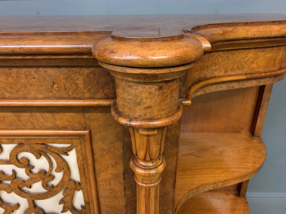 Victorian Burr Walnut Side Cabinet View X