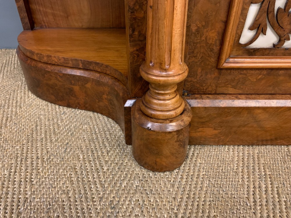Victorian Burr Walnut Side Cabinet View XI