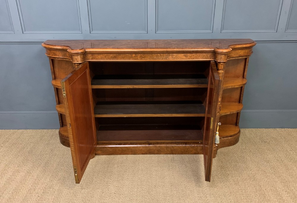Victorian Burr Walnut Side Cabinet View XIII
