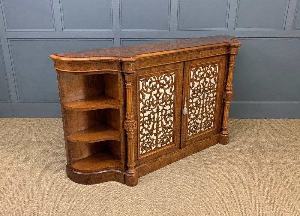 Victorian Burr Walnut Side Cabinet View XVII