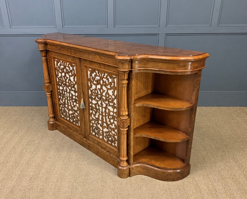 Victorian Burr Walnut Side Cabinet View XVIII