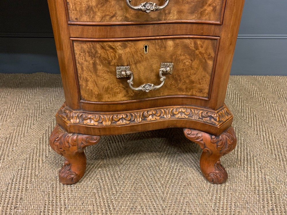 Burr Walnut Pedestal Desk by Maple and Co View VI