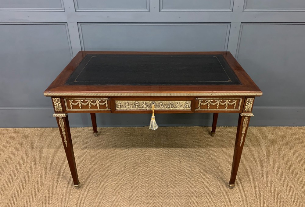 French Mahogany Ormolu Mounted Writing Table View II