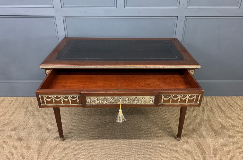 French Mahogany Ormolu Mounted Writing Table View IV