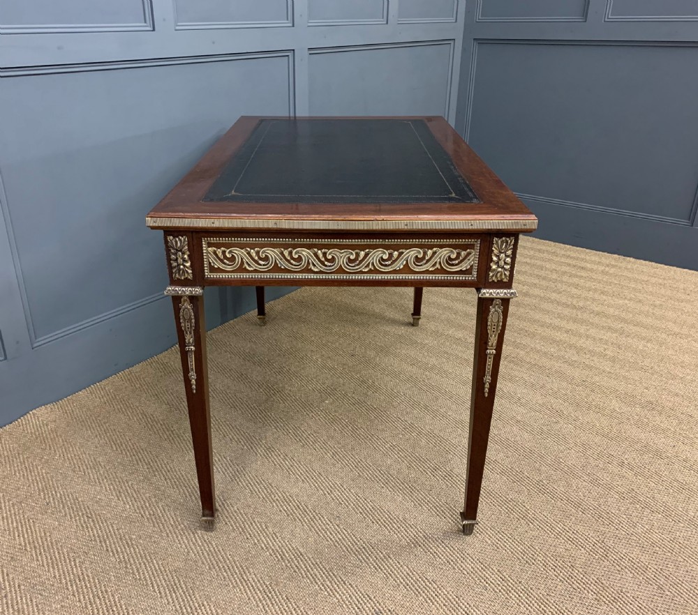 French Mahogany Ormolu Mounted Writing Table View V