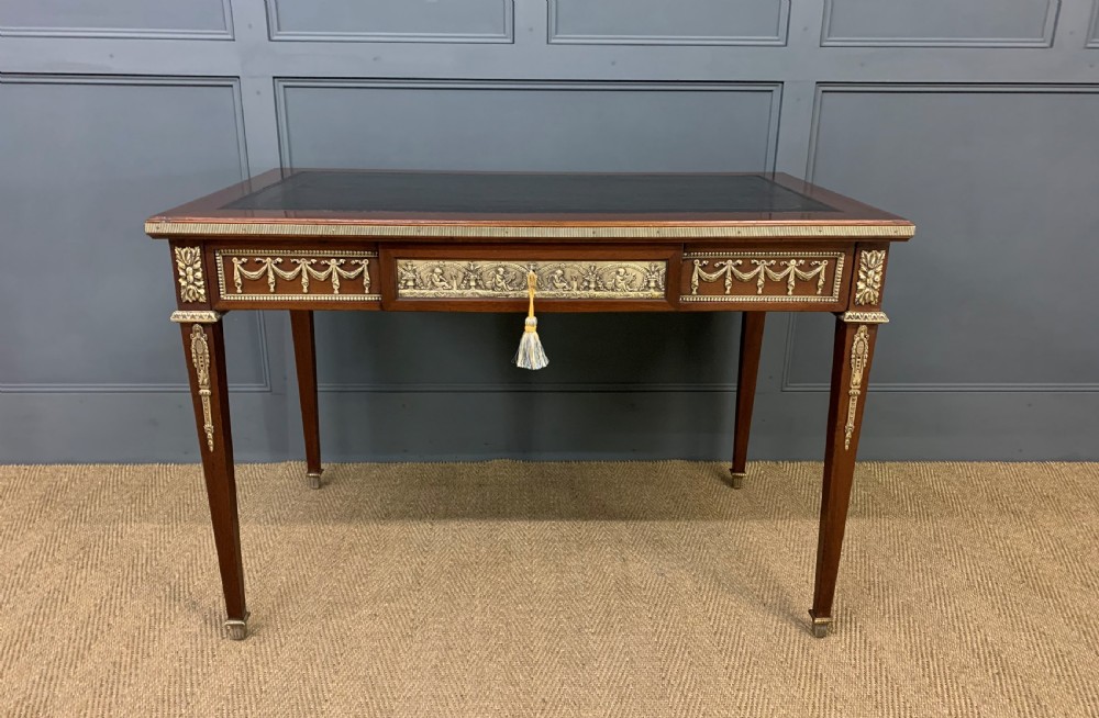 French Mahogany Ormolu Mounted Writing Table View VI
