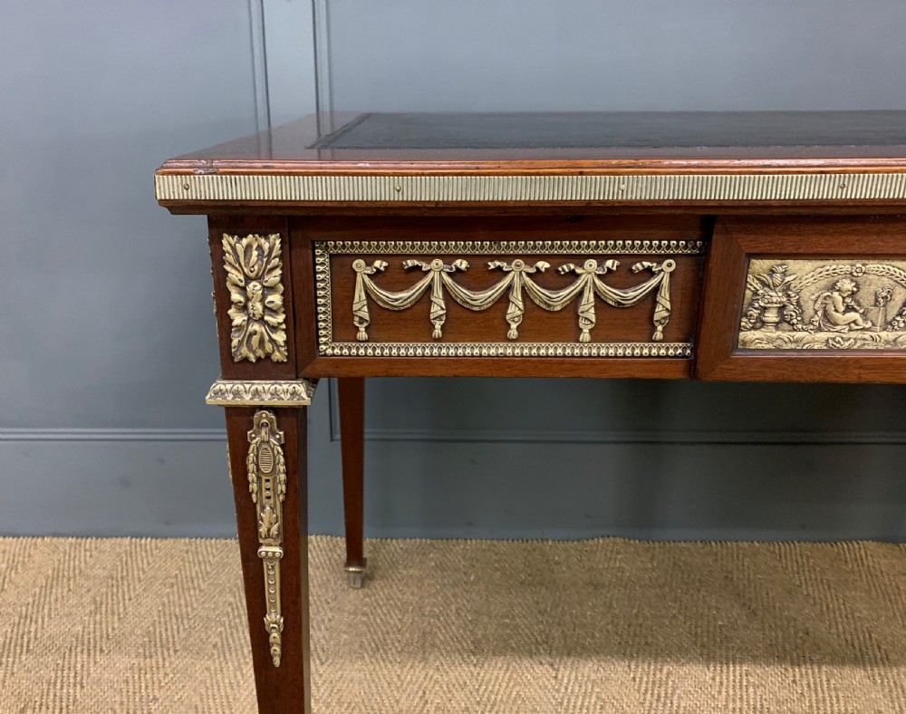 French Mahogany Ormolu Mounted Writing Table View VII