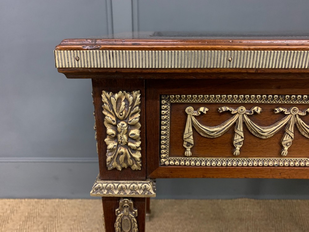 French Mahogany Ormolu Mounted Writing Table View VIII