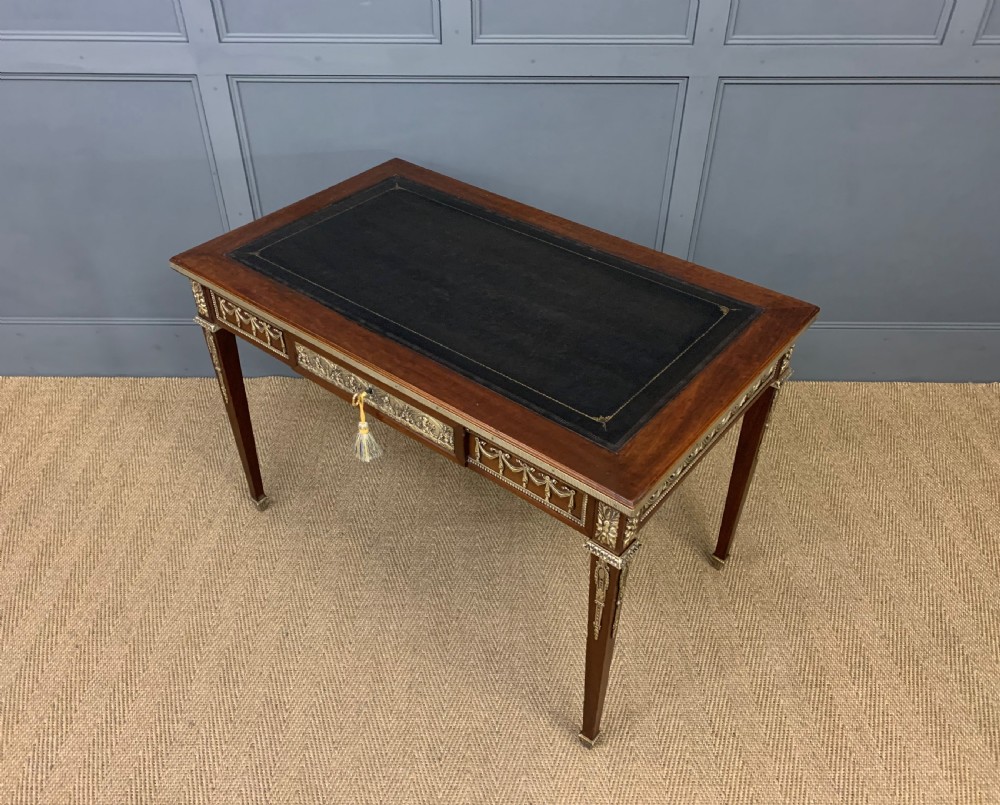 French Mahogany Ormolu Mounted Writing Table View XVII