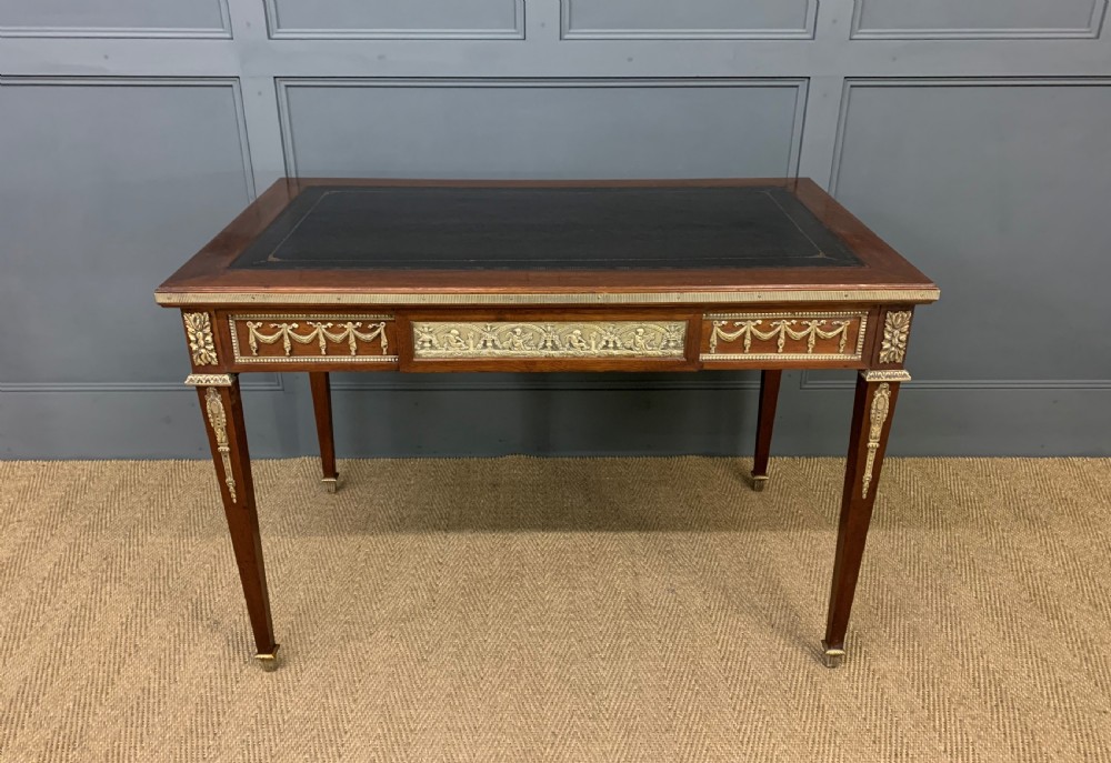 French Mahogany Ormolu Mounted Writing Table View XIX