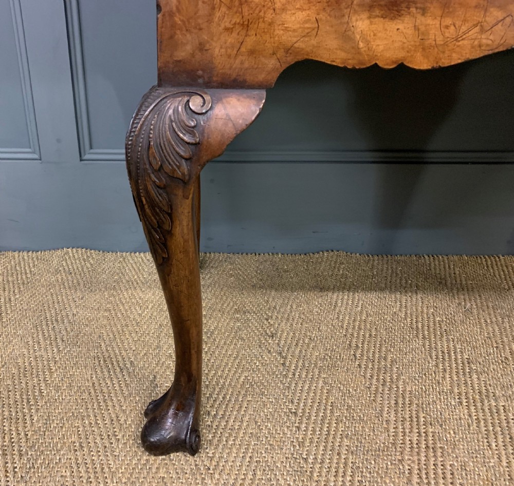 Queen Anne Style Burr Walnut Bureau View XII