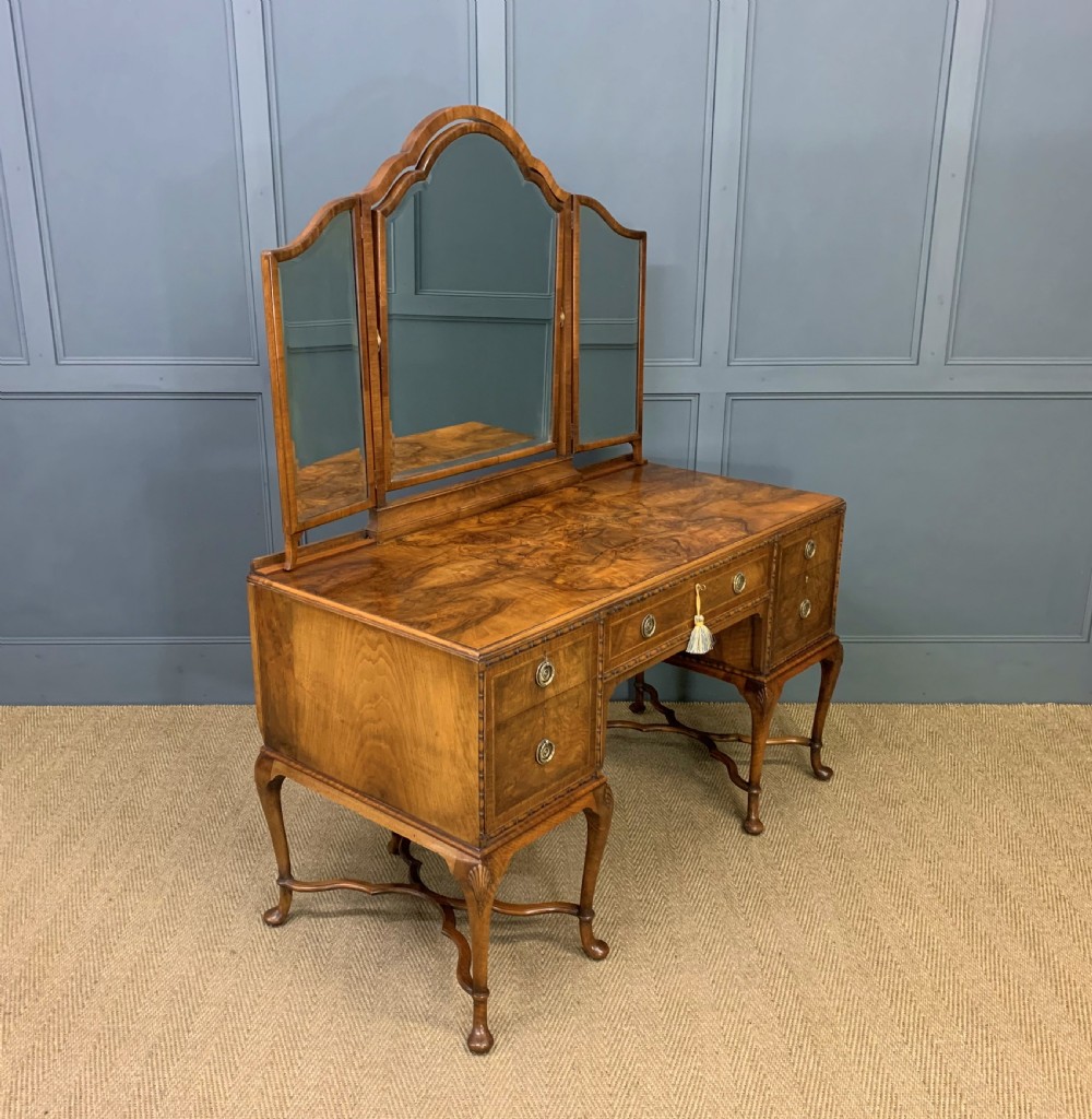 Substantial Burr Walnut Dressing Table