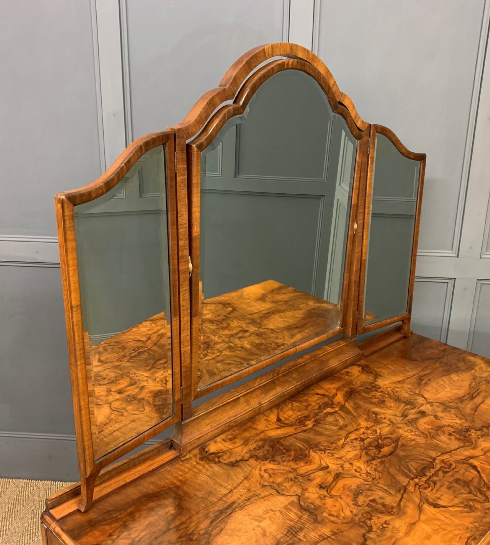 Substantial Burr Walnut Dressing Table View XIV
