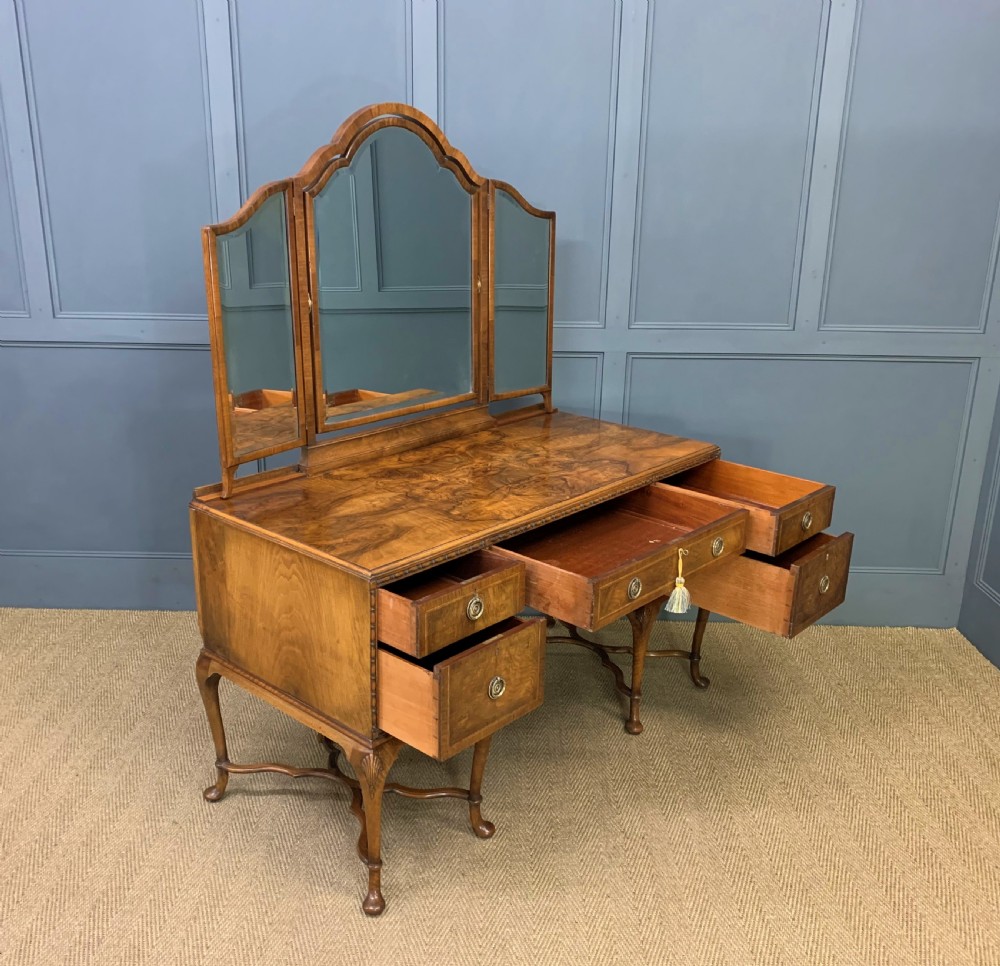 Substantial Burr Walnut Dressing Table View XVII