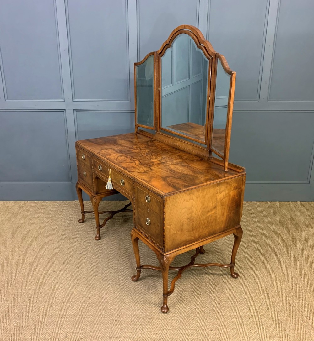 Substantial Burr Walnut Dressing Table View XVIII