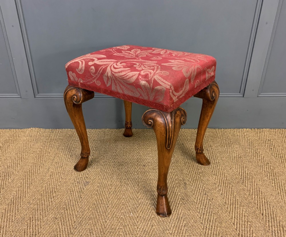 Queen Anne Style Walnut Stool