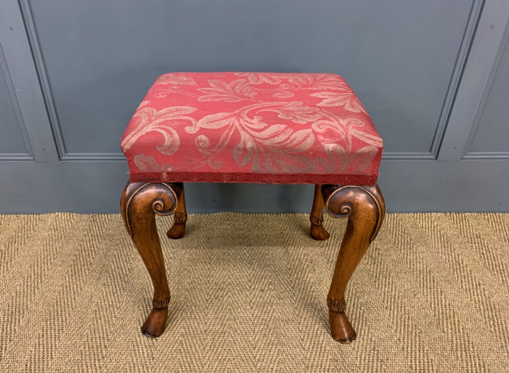Queen Anne Style Walnut Stool View II