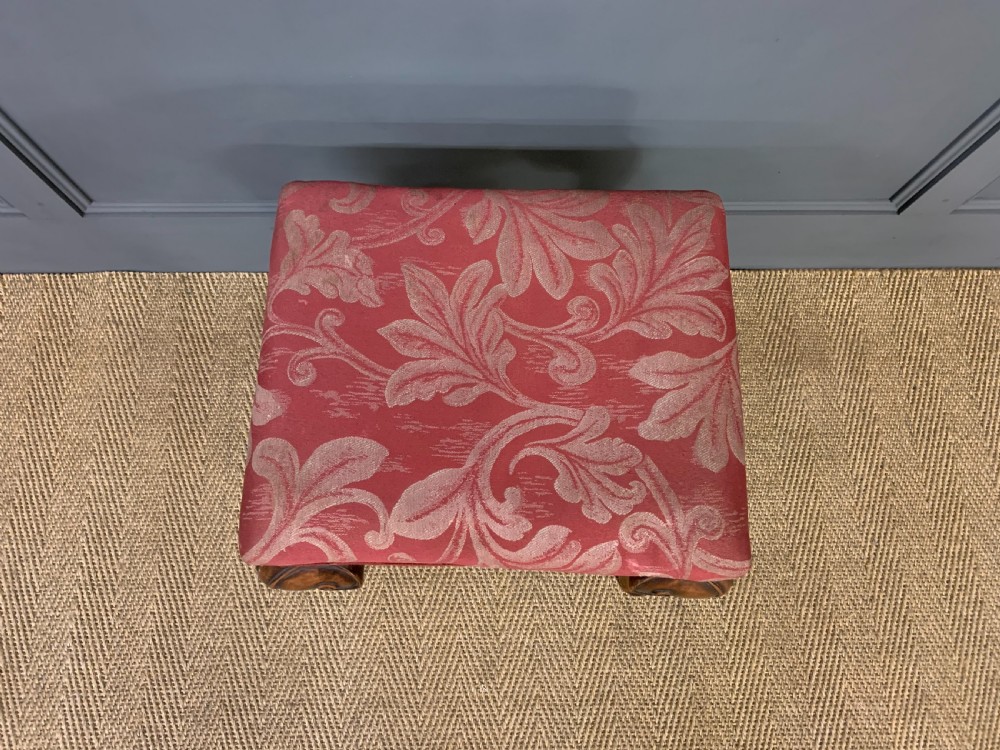 Queen Anne Style Walnut Stool View III