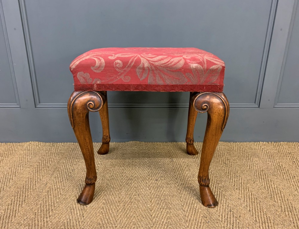 Queen Anne Style Walnut Stool View VI