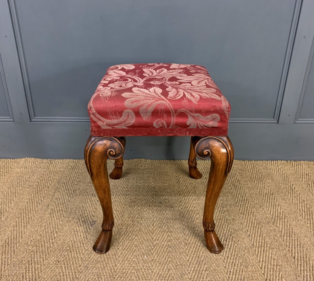 Queen Anne Style Walnut Stool View VII
